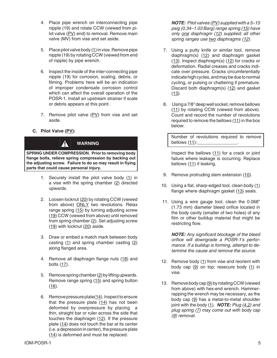 Cashco POSR-1 User Manual | Page 5 / 12