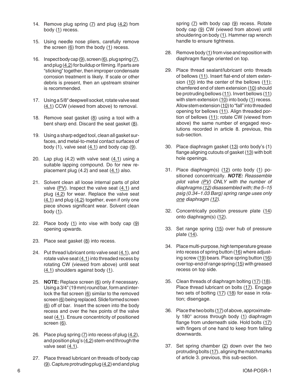 Cashco POSR-1 User Manual | Page 6 / 12