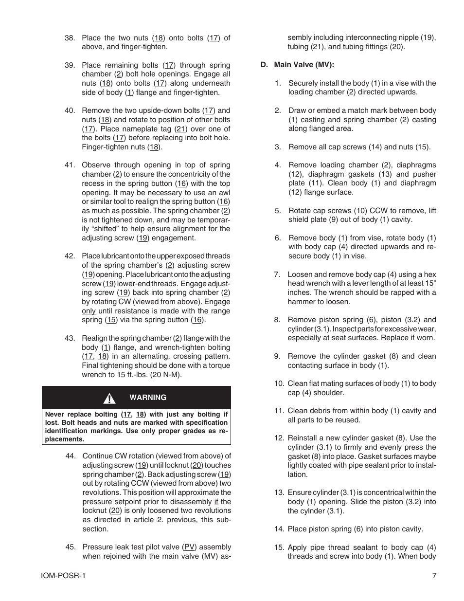 Cashco POSR-1 User Manual | Page 7 / 12