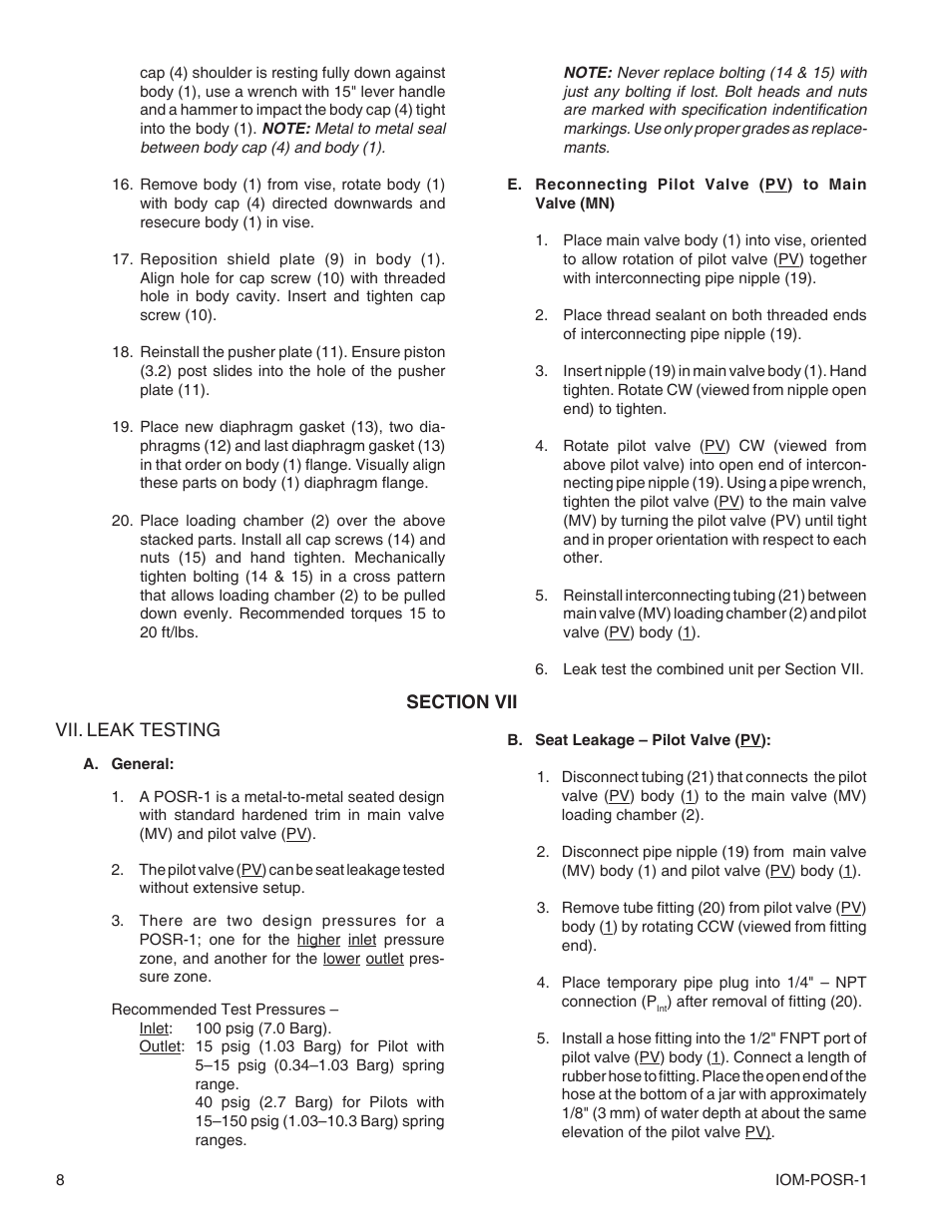 Cashco POSR-1 User Manual | Page 8 / 12