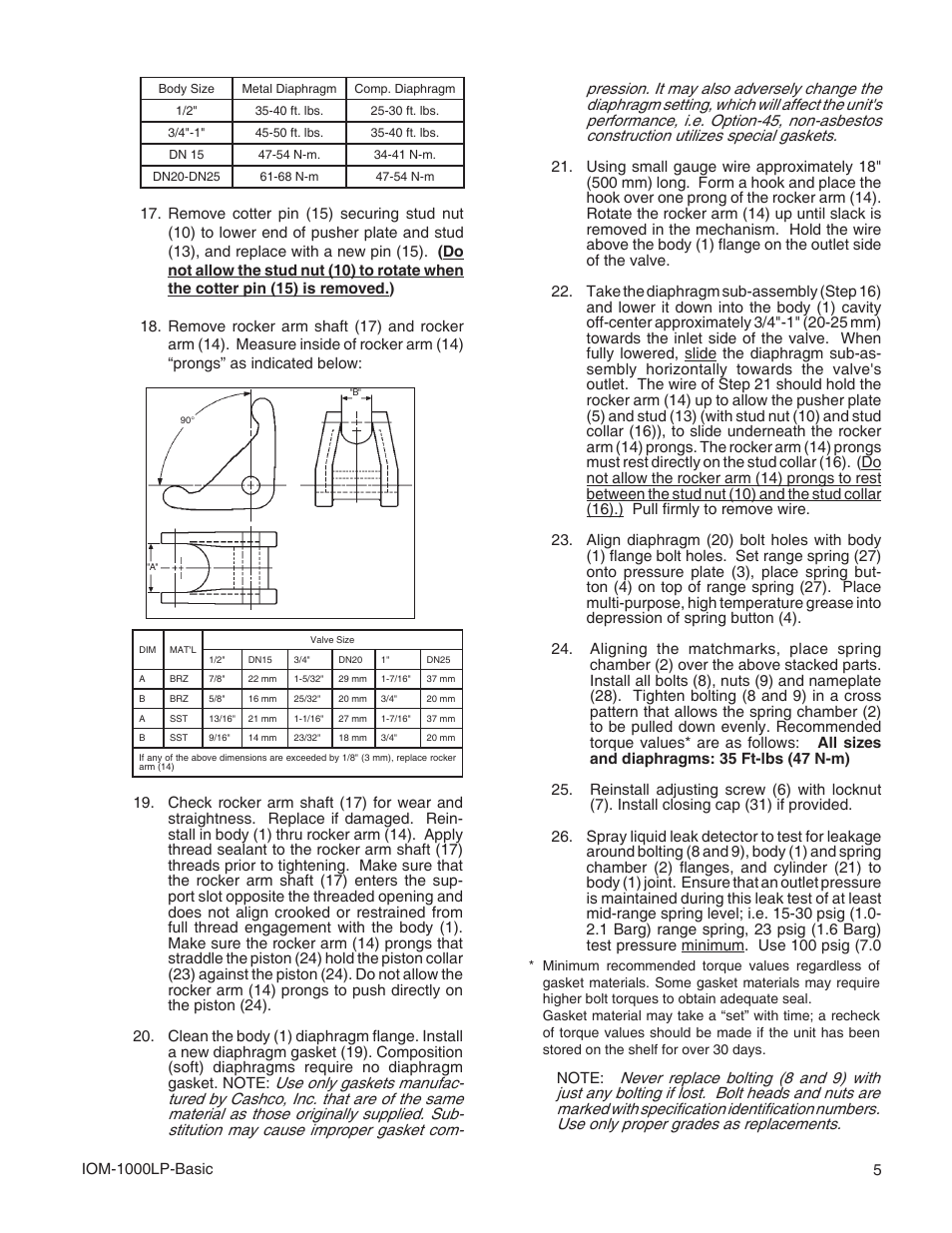 Cashco 1000 LP User Manual | Page 5 / 12