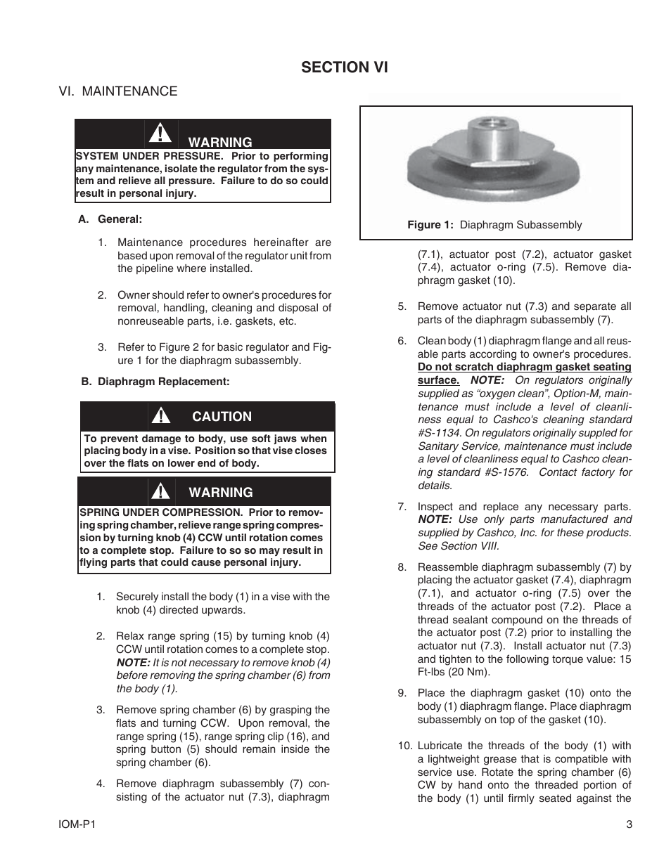 Cashco P1 User Manual | Page 3 / 8