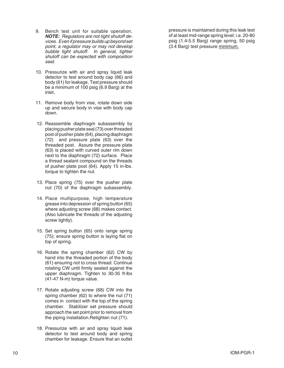 Cashco PGR-1 User Manual | Page 10 / 16
