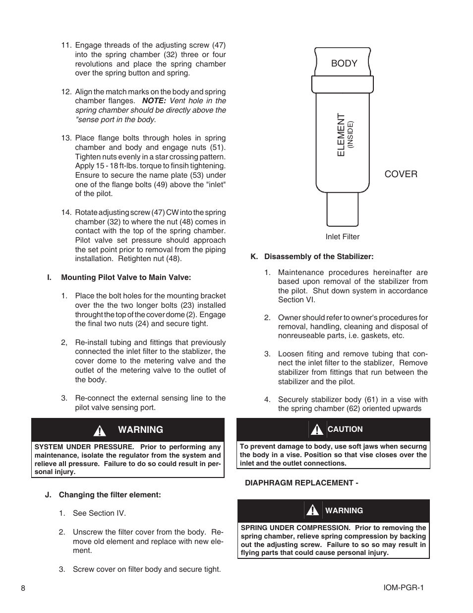 Cashco PGR-1 User Manual | Page 8 / 16
