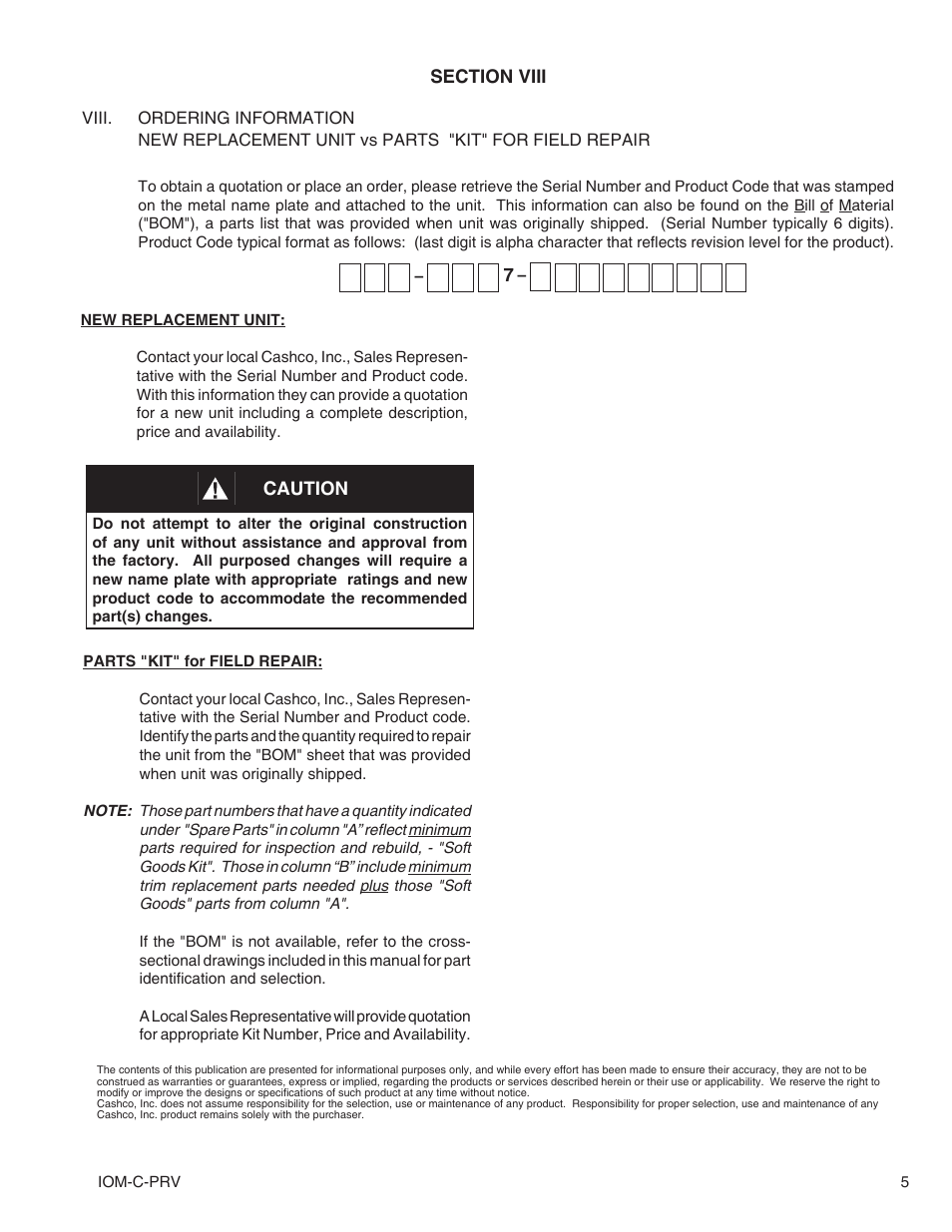 Cashco C-PRV User Manual | Page 5 / 8