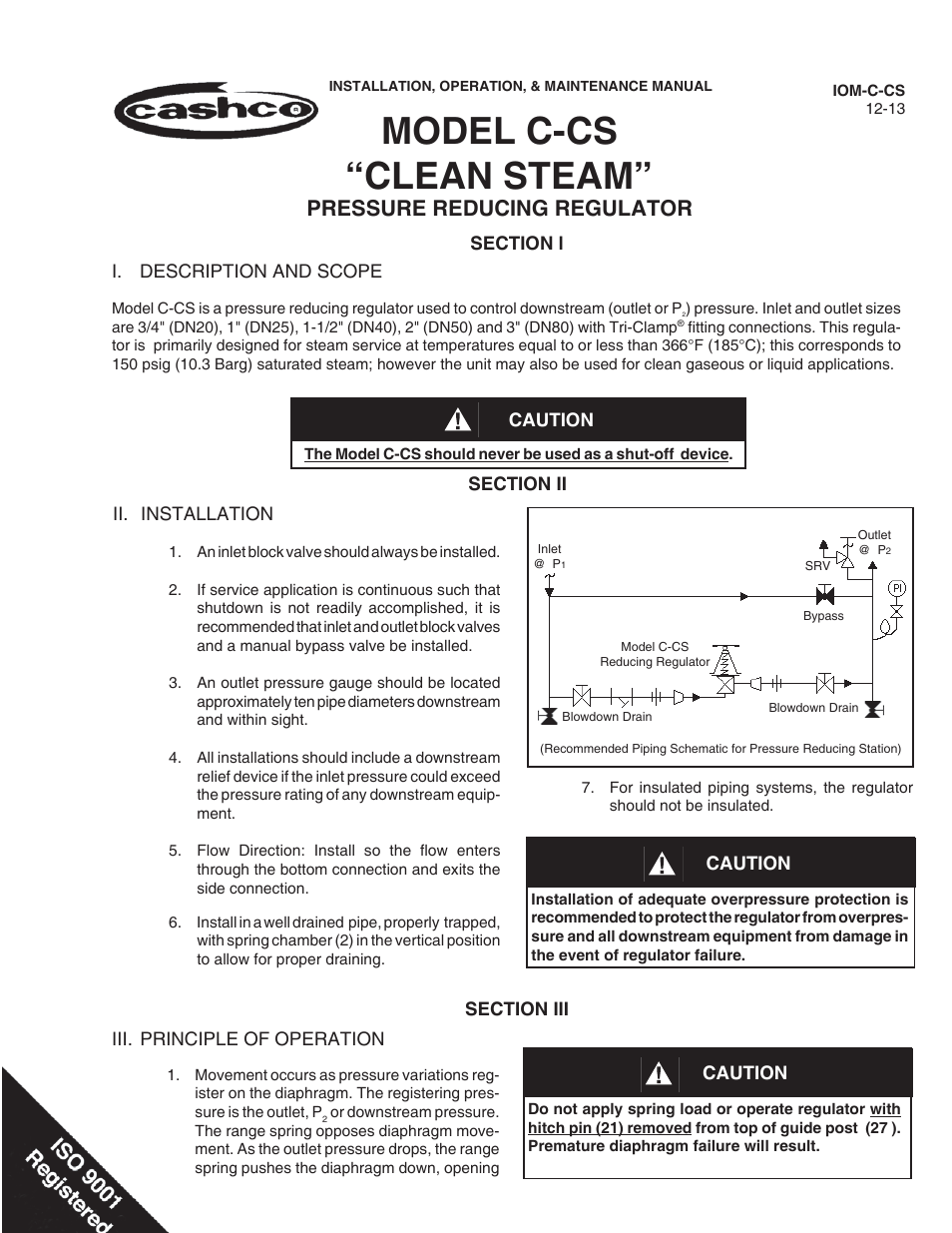 Cashco C-CS User Manual | 8 pages