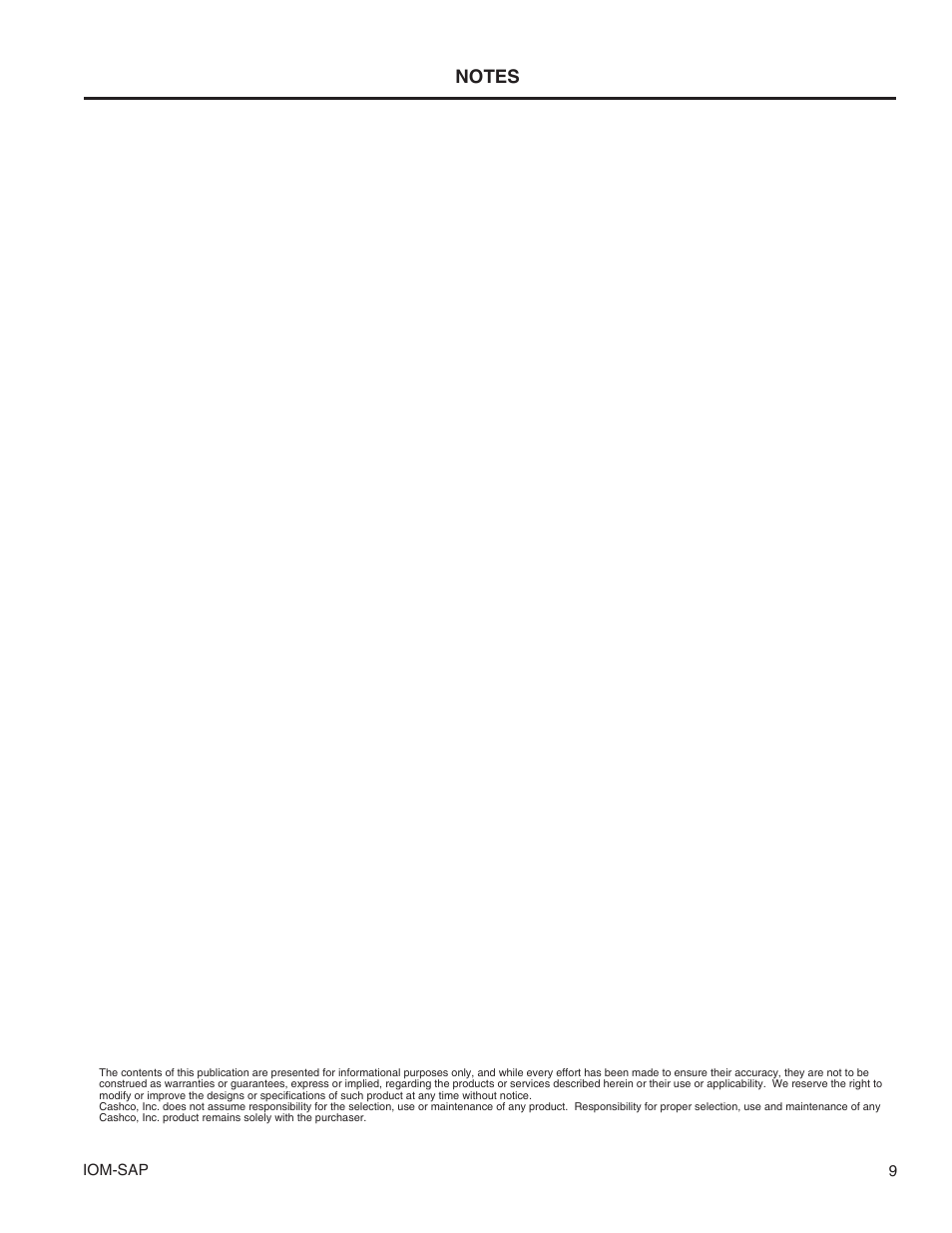 Cashco SAP User Manual | Page 9 / 12