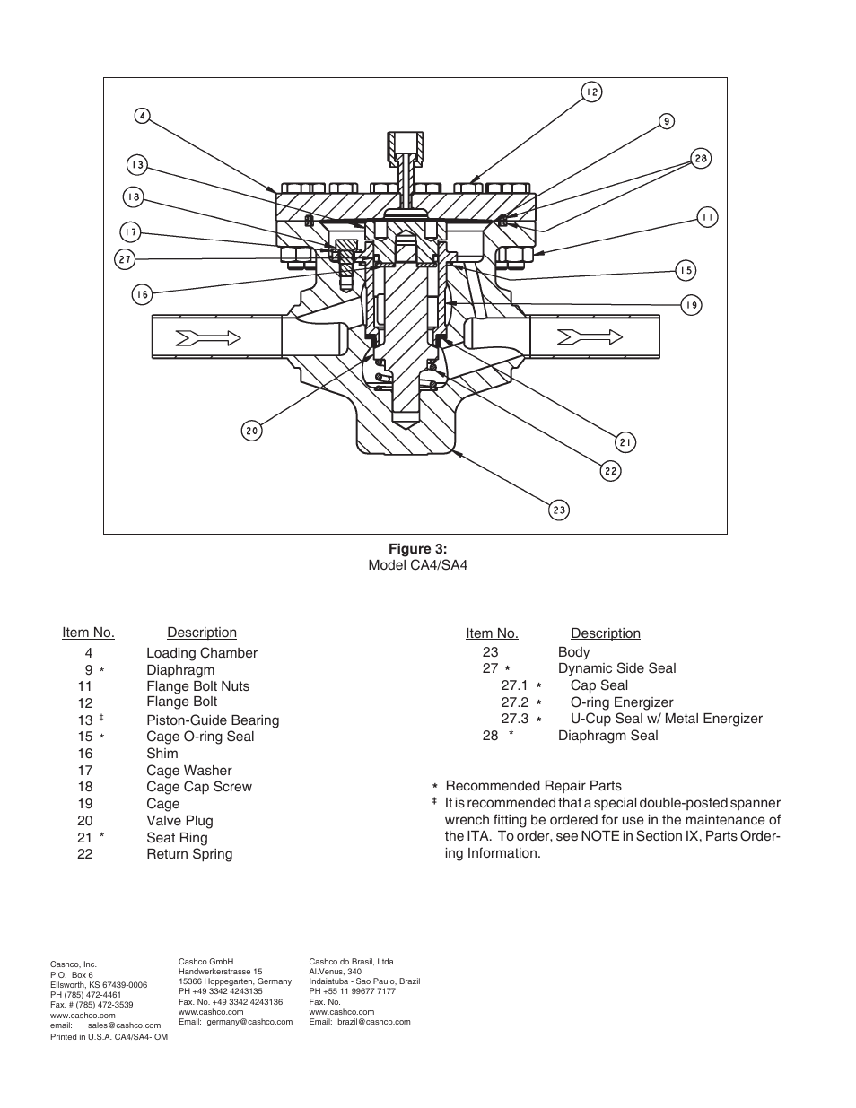 Cashco SA4 User Manual | Page 12 / 12