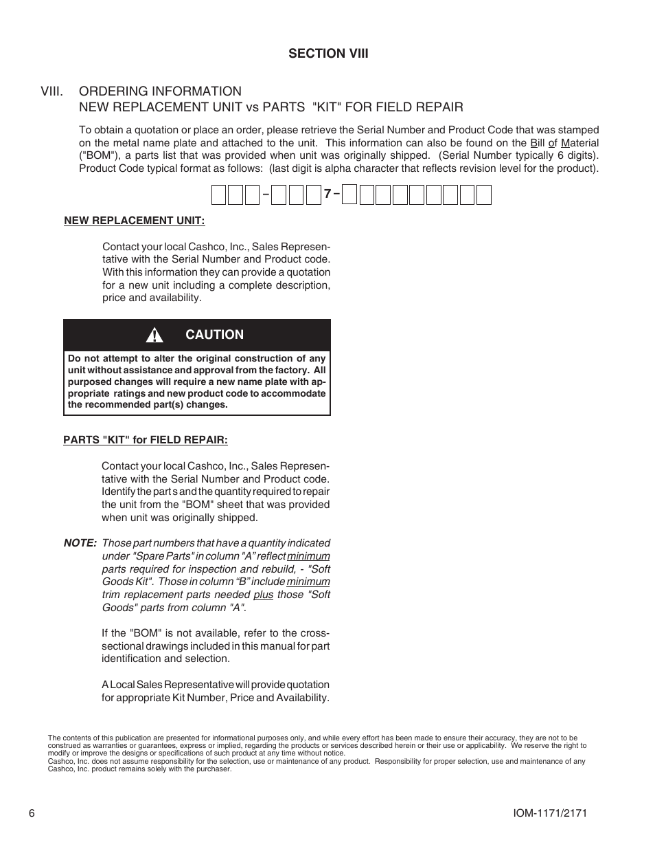 Cashco 2171 User Manual | Page 6 / 8