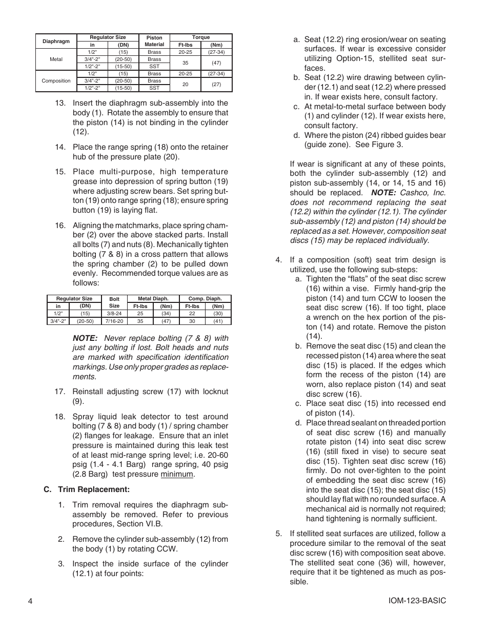 Cashco 123 User Manual | Page 4 / 8