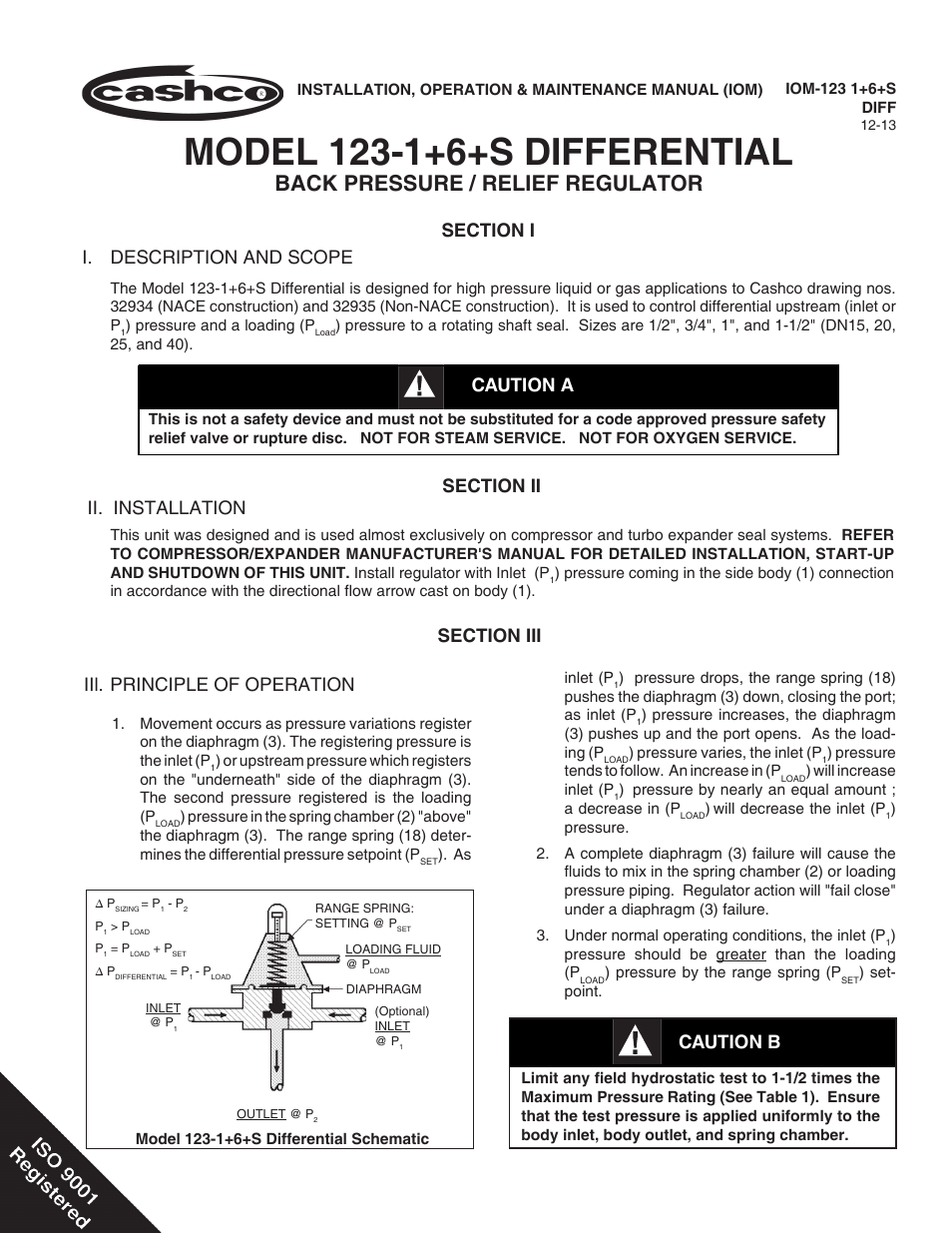 Cashco 123-1+6+S User Manual | 8 pages