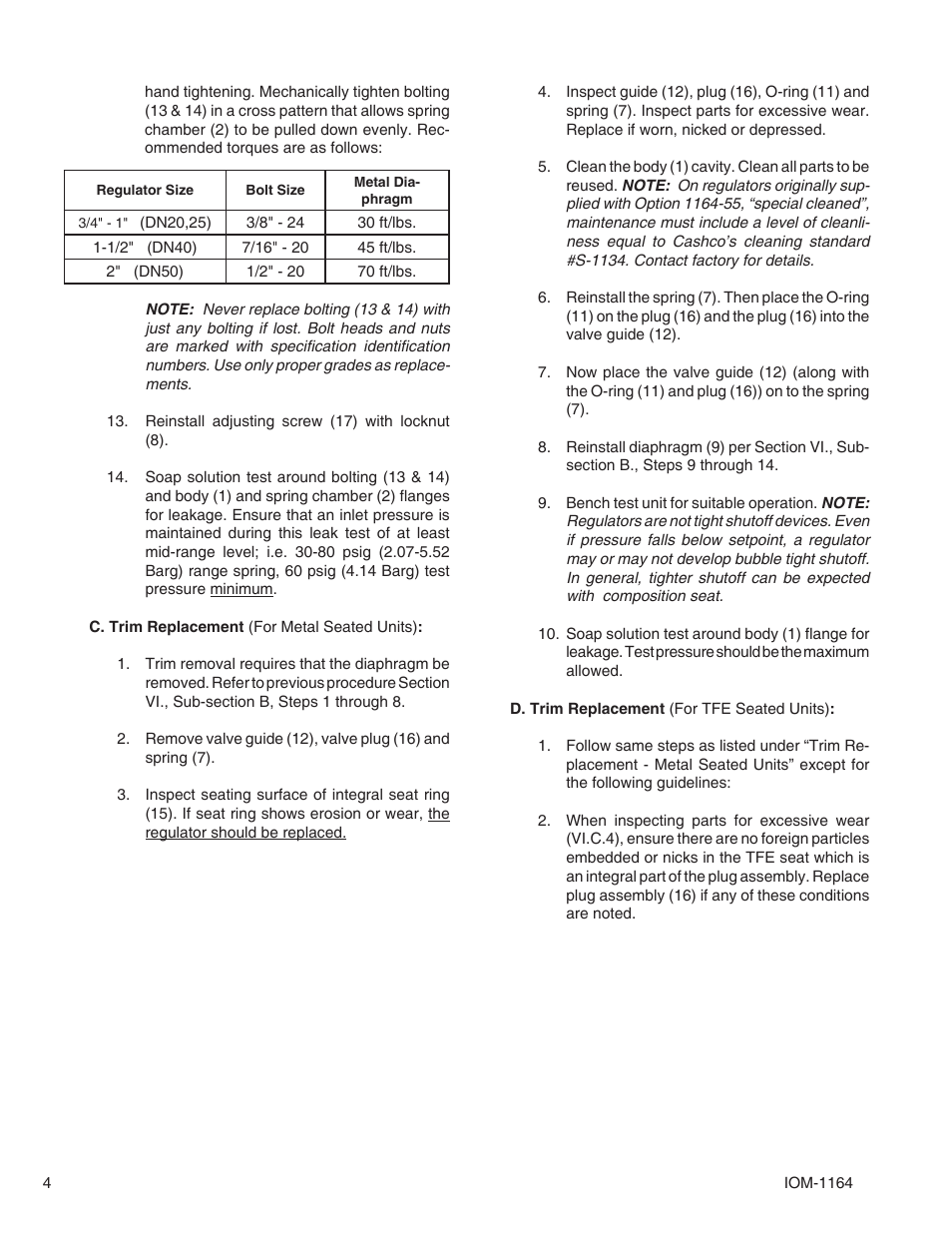 Cashco 1164 User Manual | Page 4 / 8