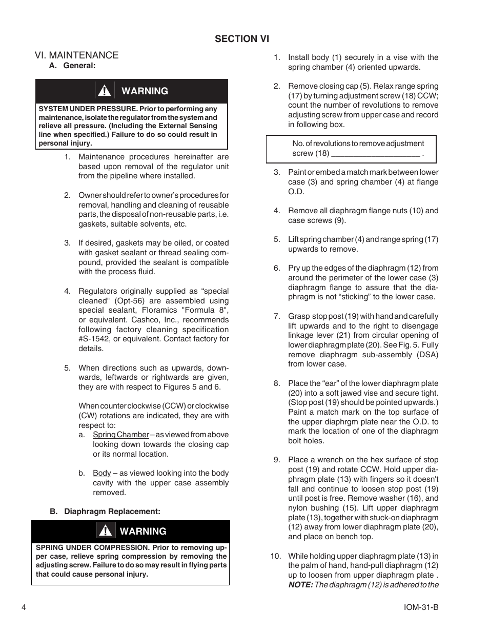Cashco 31-B User Manual | Page 4 / 12