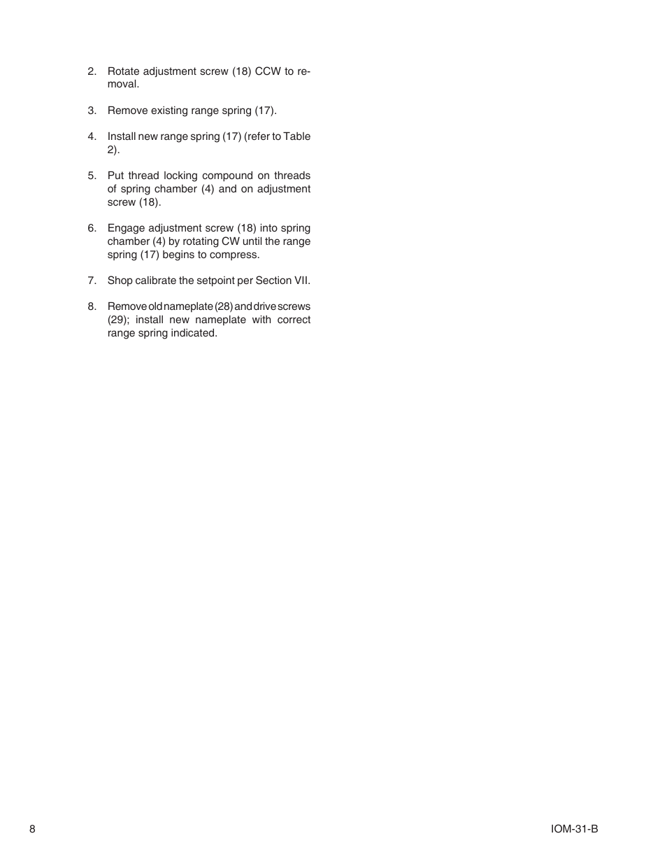 Cashco 31-B User Manual | Page 8 / 12