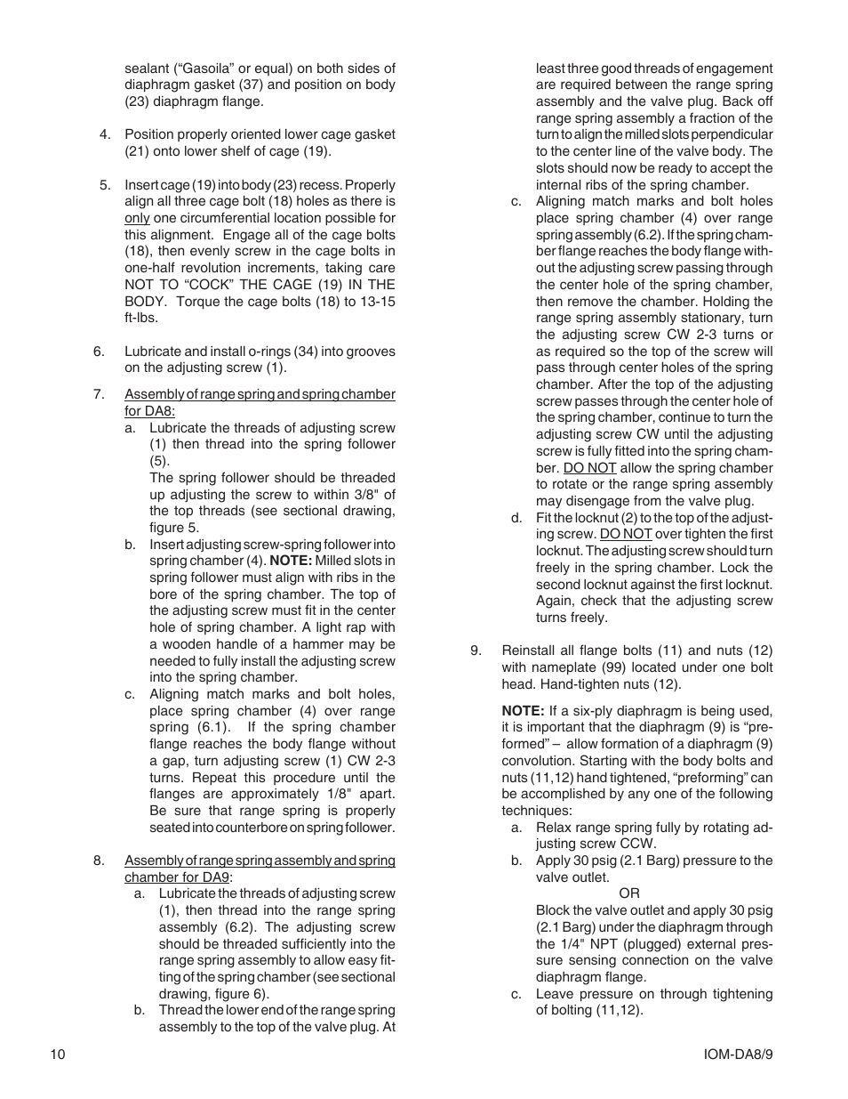 Cashco DA8 Differential User Manual | Page 10 / 16