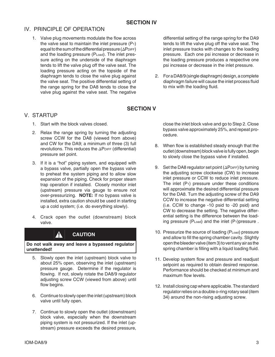 Iv. principle of operation | Cashco DA8 Differential User Manual | Page 3 / 16