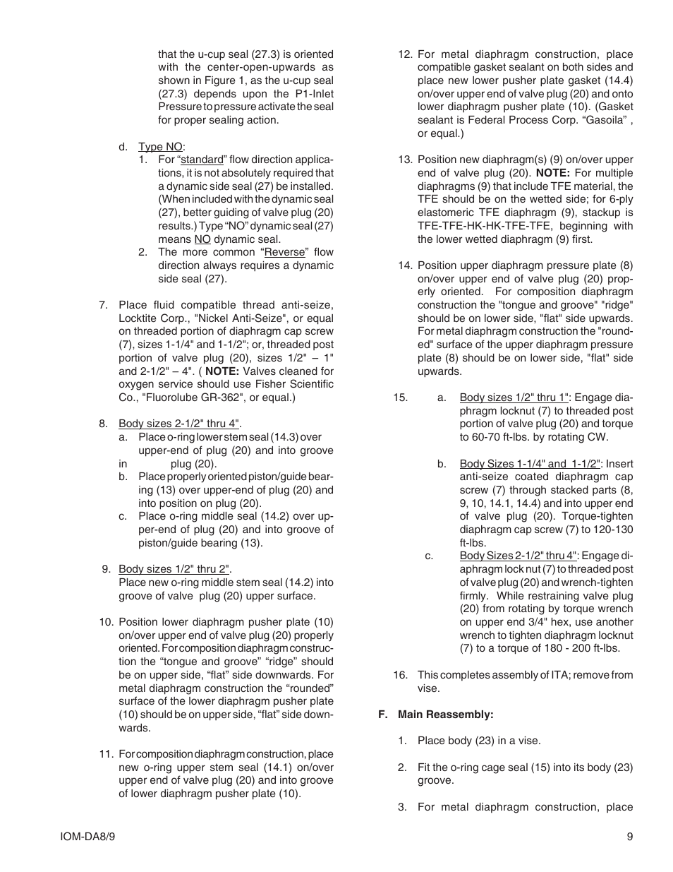 Cashco DA8 Differential User Manual | Page 9 / 16