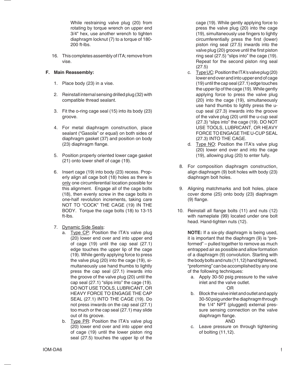 Cashco DA6 User Manual | Page 9 / 16
