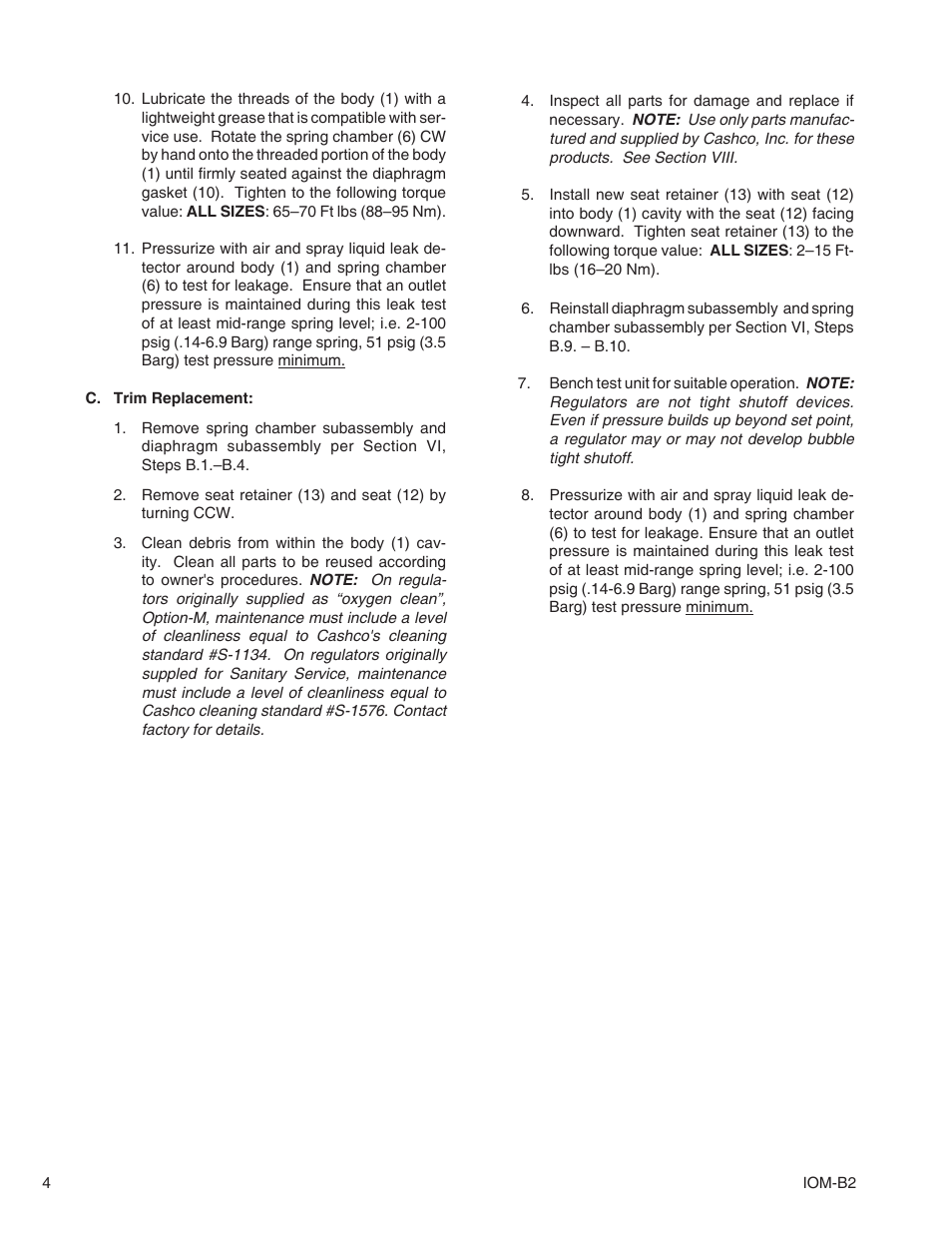 Cashco B2 User Manual | Page 4 / 8