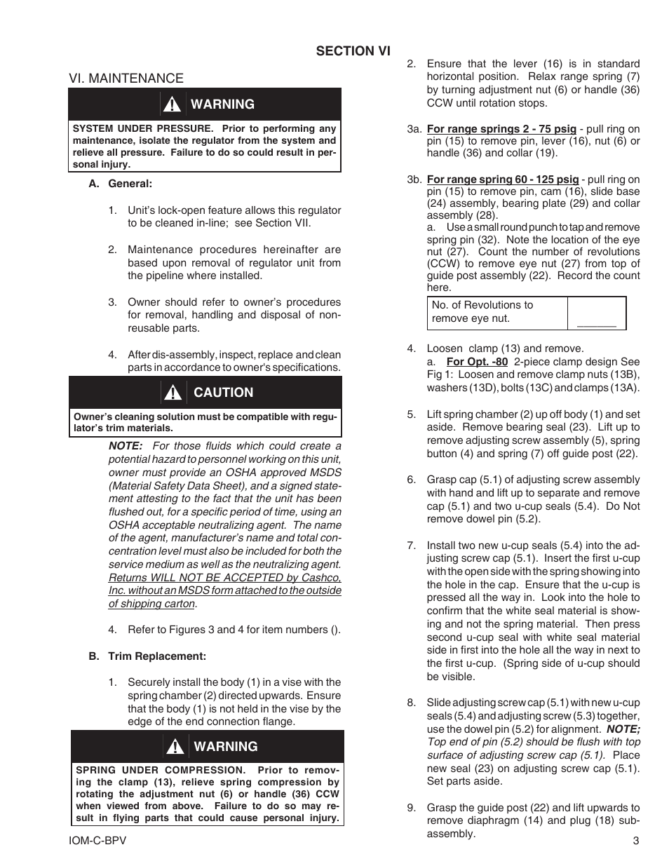 Cashco C-BPV User Manual | Page 3 / 12