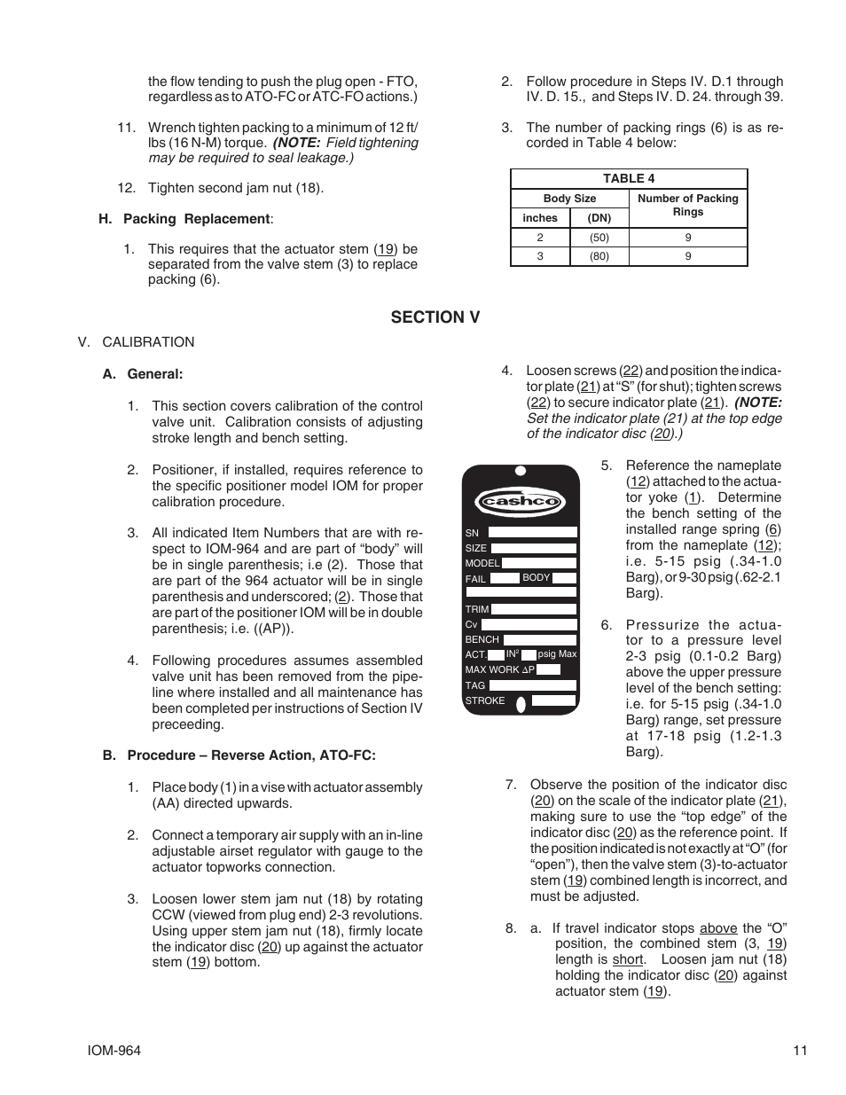 Cashco 964 User Manual | Page 11 / 20