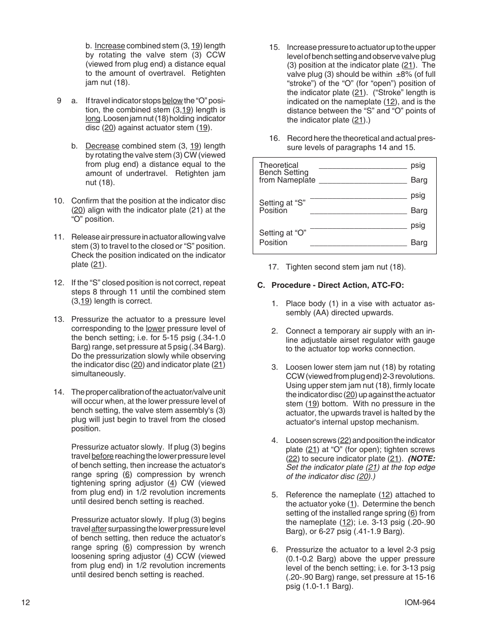 Cashco 964 User Manual | Page 12 / 20