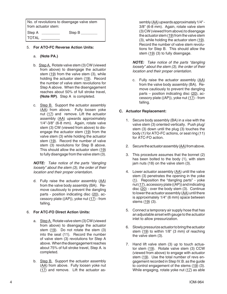 Cashco 964 User Manual | Page 4 / 20