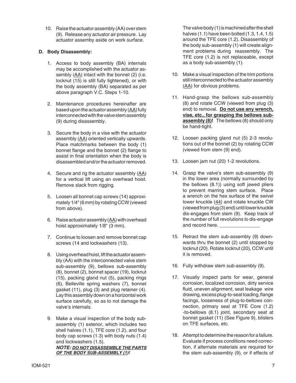 Cashco 521 User Manual | Page 7 / 20