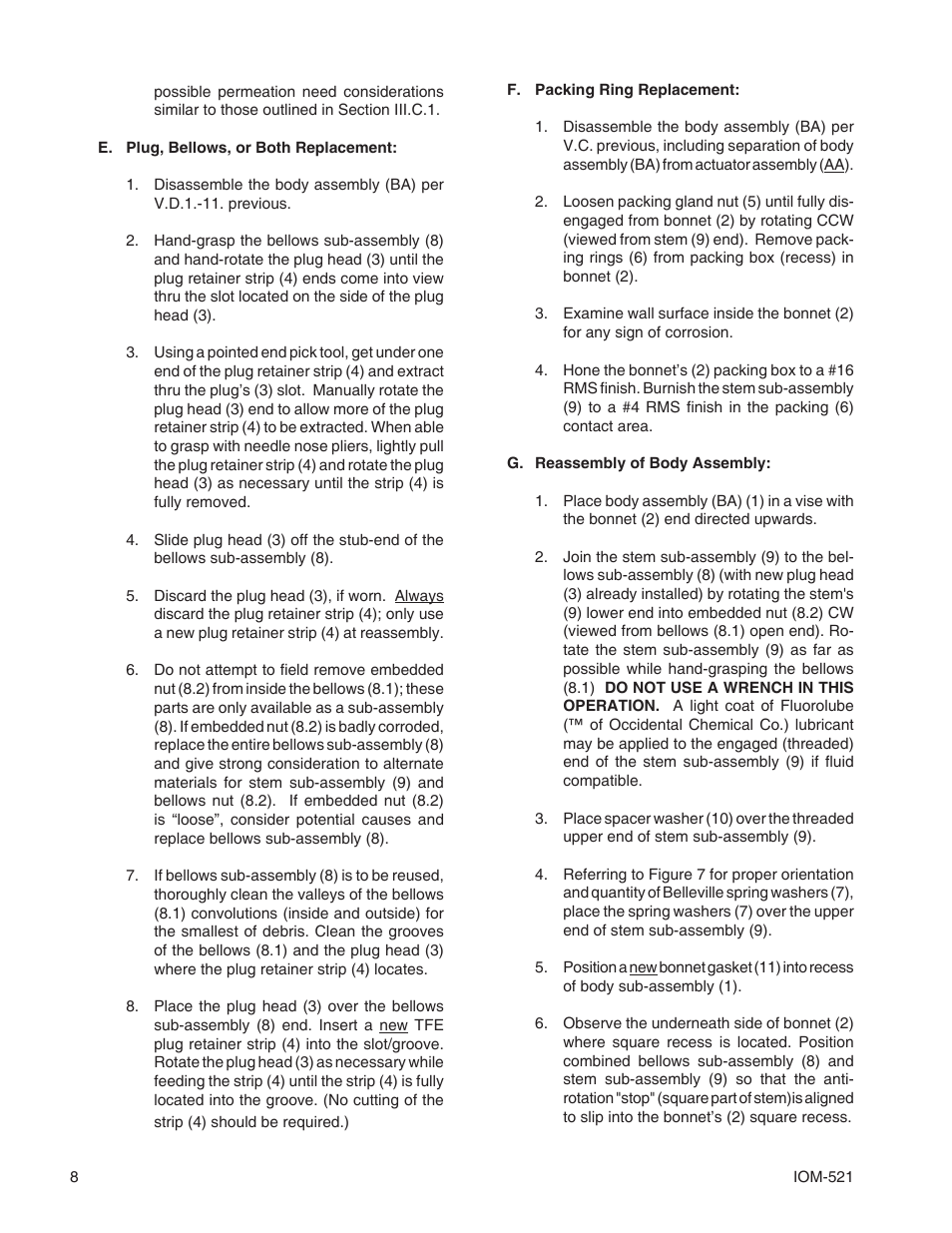 Cashco 521 User Manual | Page 8 / 20