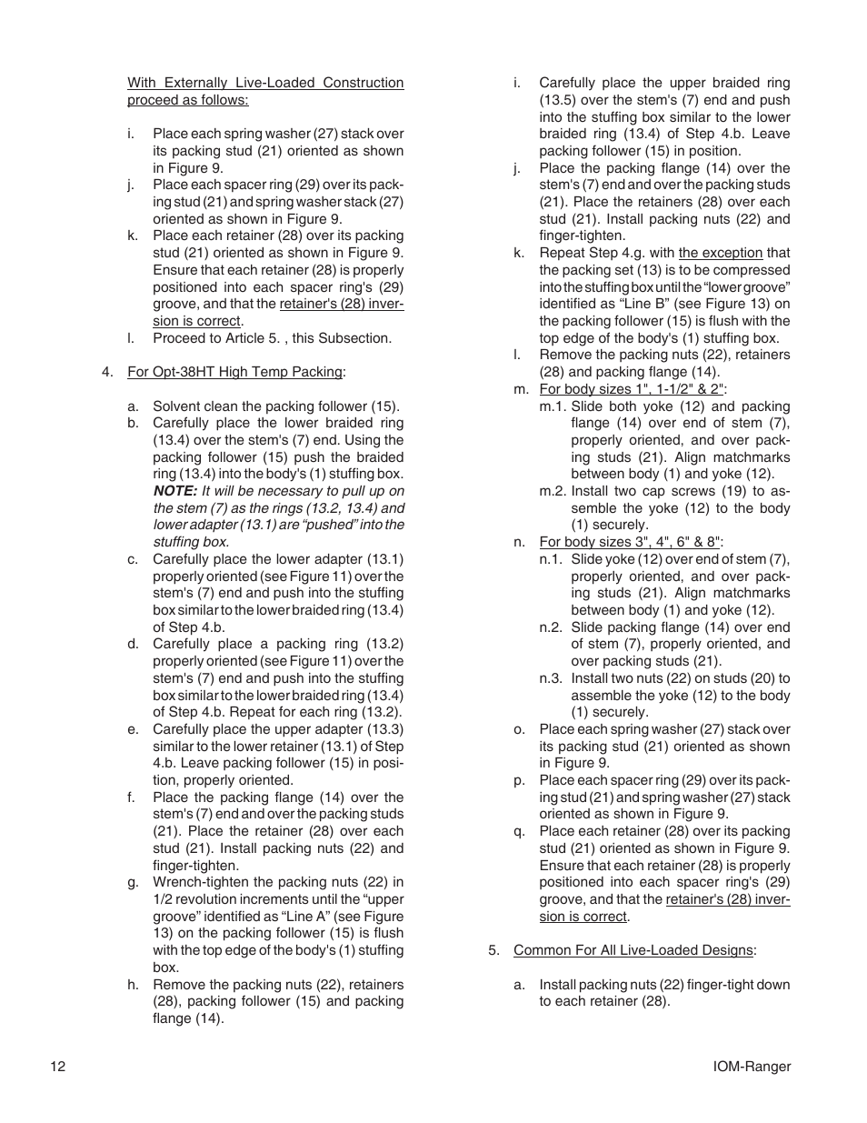 Cashco Ranger QCT User Manual | Page 12 / 24