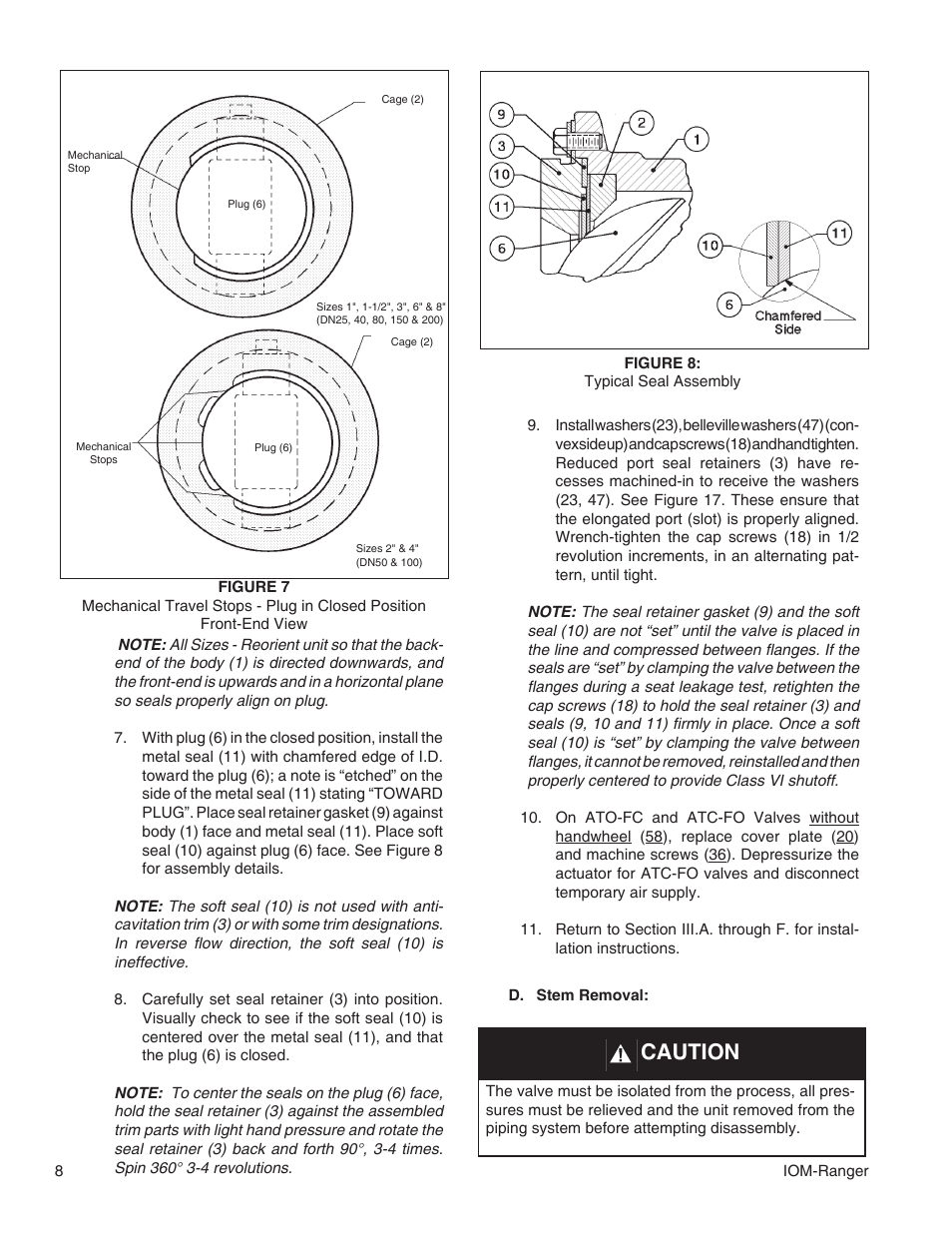 Caution | Cashco Ranger QCT User Manual | Page 8 / 24