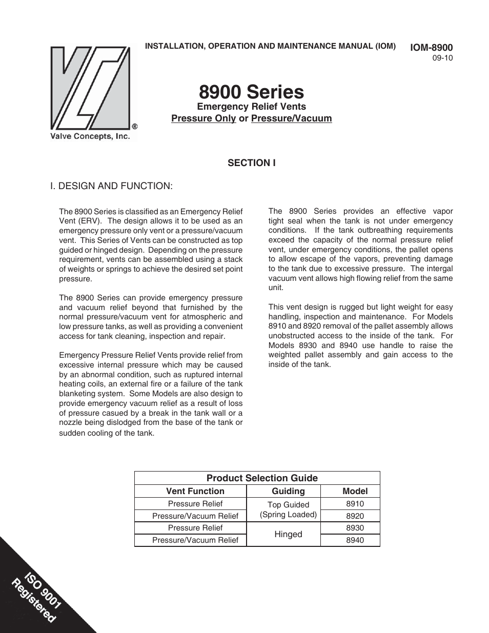 Cashco 8900 User Manual | 16 pages