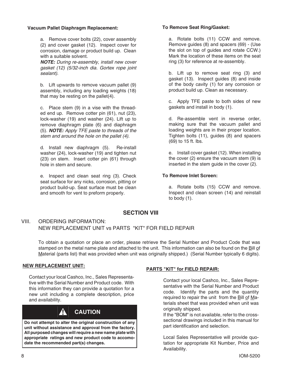 Cashco 5200 User Manual | Page 8 / 12