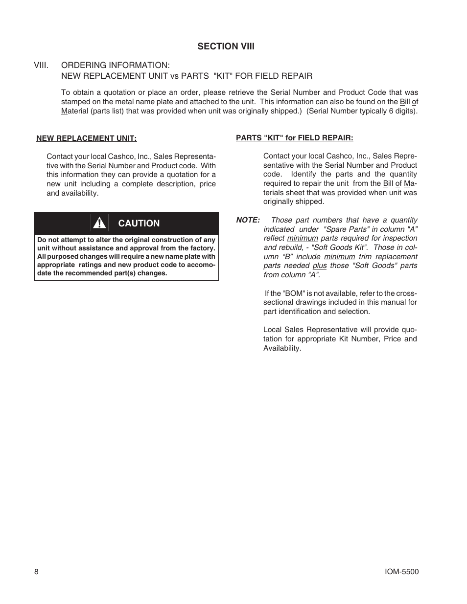 Cashco 5500 User Manual | Page 8 / 12