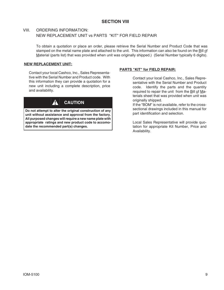 Cashco 5100 User Manual | Page 9 / 12