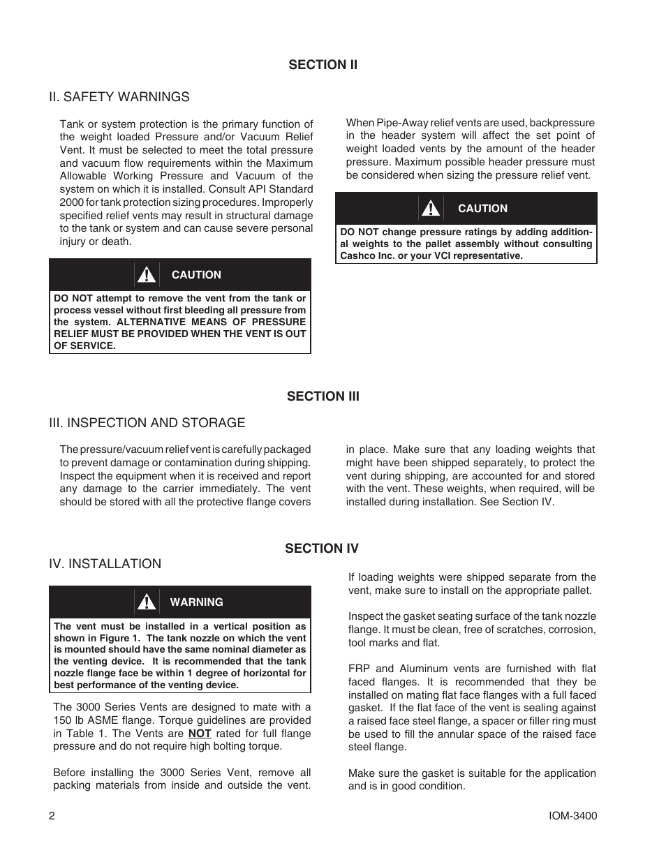 Cashco 3400 User Manual | Page 2 / 8