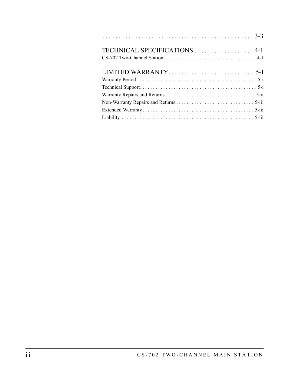 Clear-Com CS-702 User Manual | Page 4 / 36