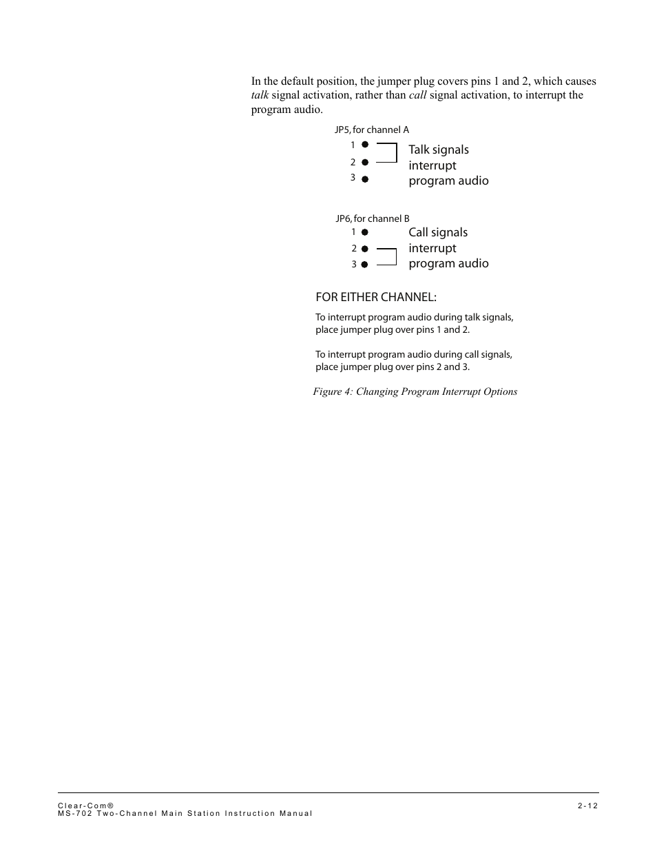 Clear-Com MS-702 User Manual | Page 18 / 32