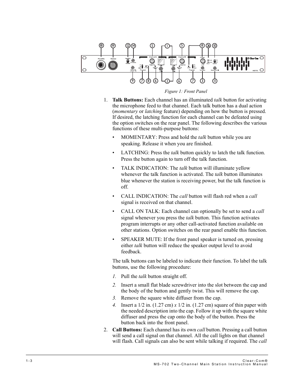 Clear-Com MS-702 User Manual | Page 9 / 32