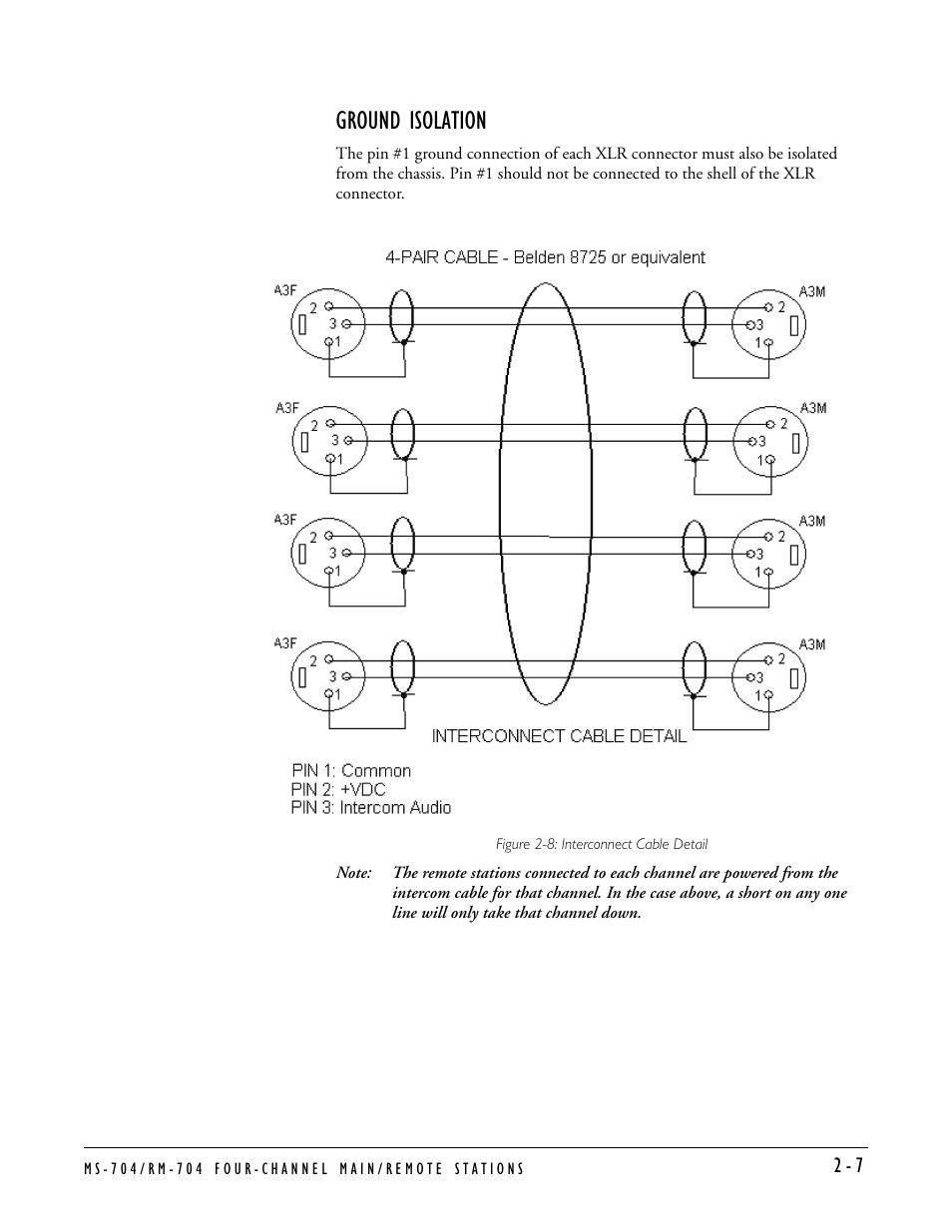 Ground isolation, Ground isolation -7 | Clear-Com MS-704 User Manual | Page 23 / 40