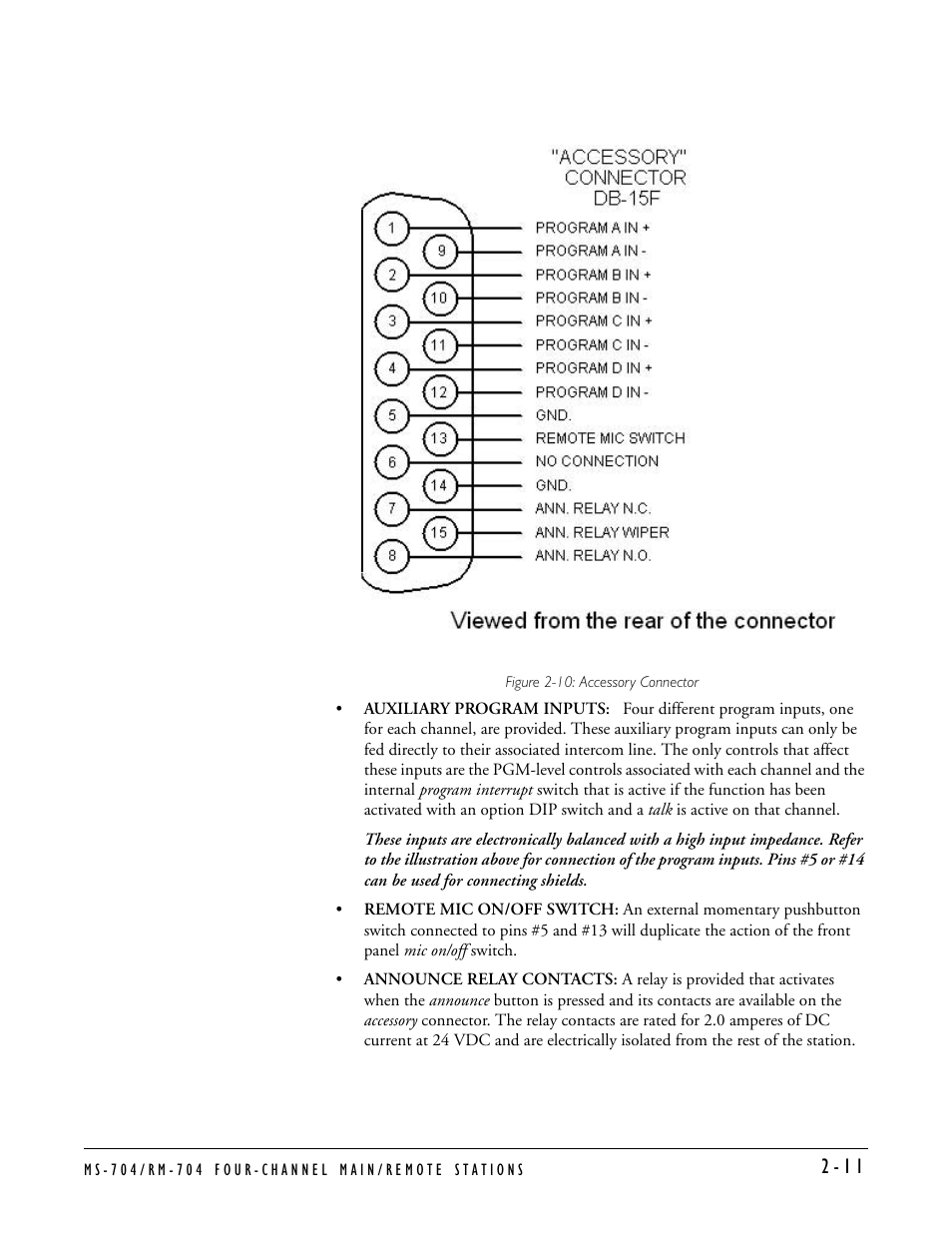 Clear-Com MS-704 User Manual | Page 27 / 40