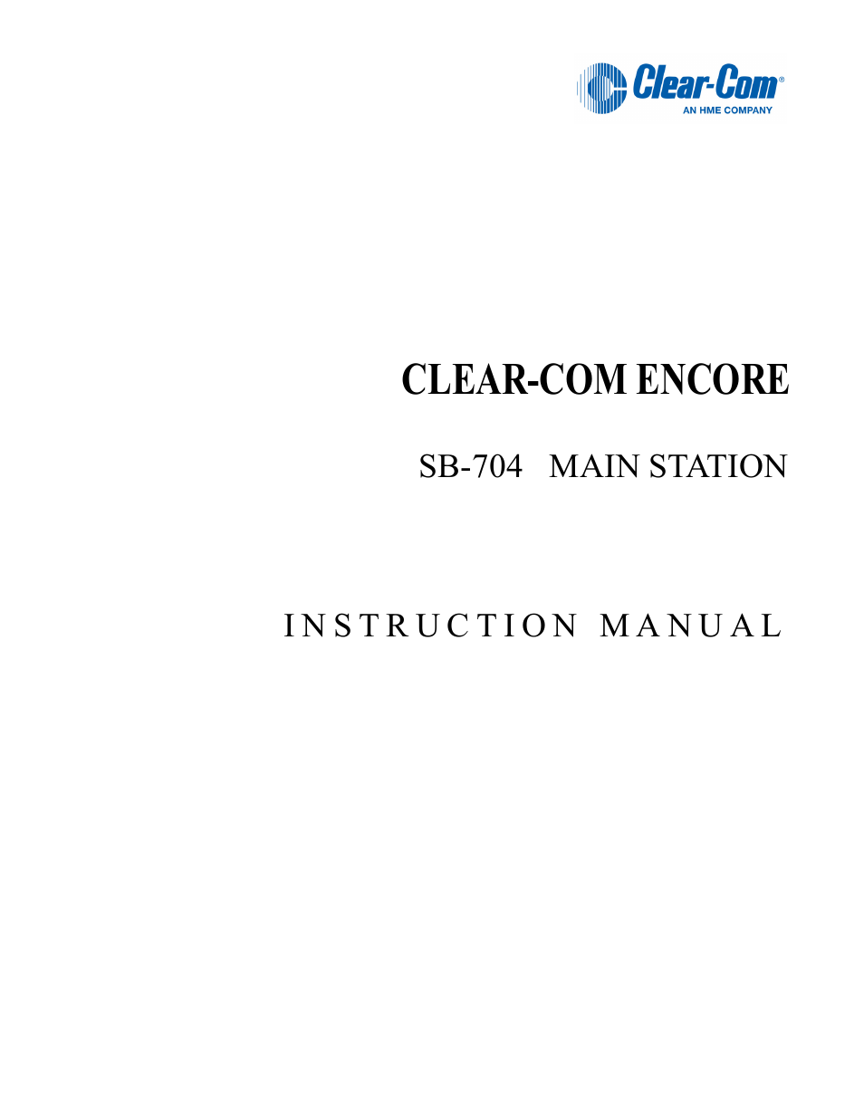 Clear-Com SB-704 User Manual | 42 pages