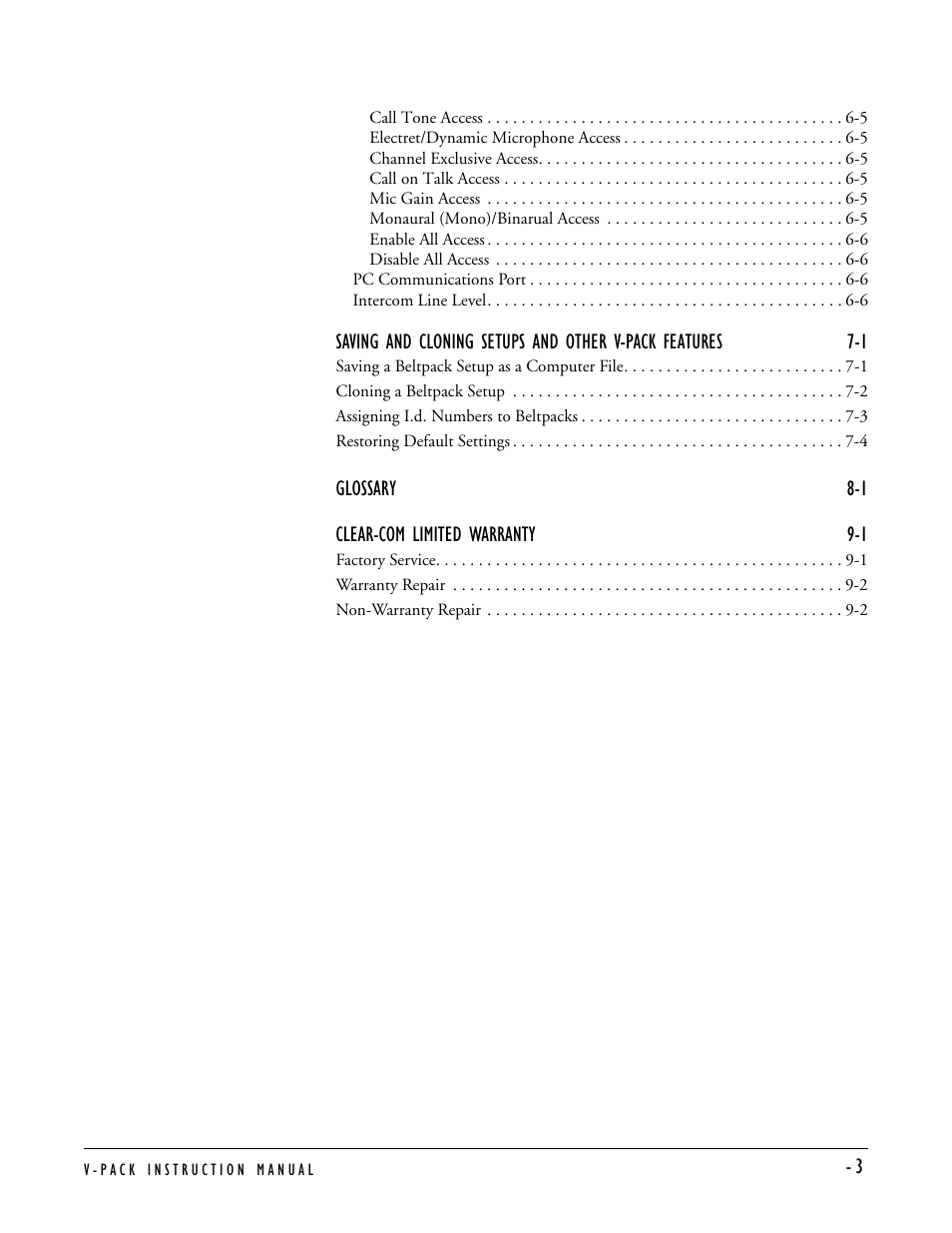 Clear-Com RS-603 (No longer available) User Manual | Page 5 / 60