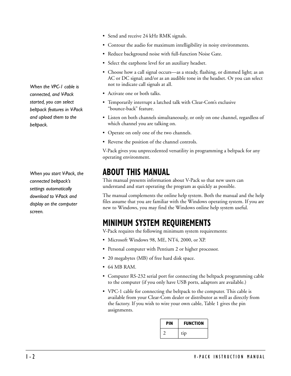 About this manual, Minimum system requirements | Clear-Com RS-603 (No longer available) User Manual | Page 8 / 60