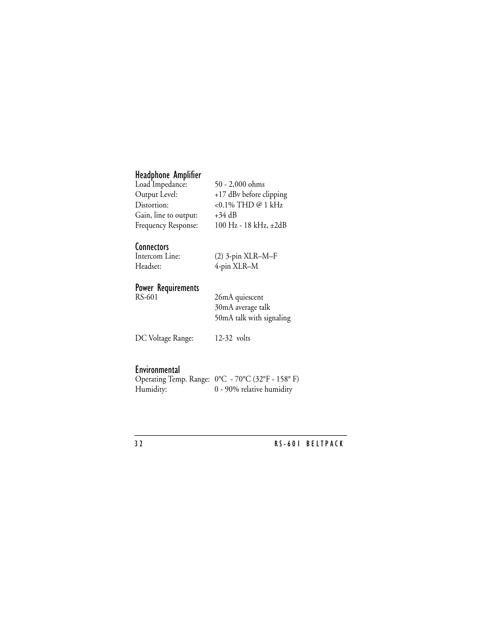 Clear-Com RS-601 (No longer available) User Manual | Page 34 / 46