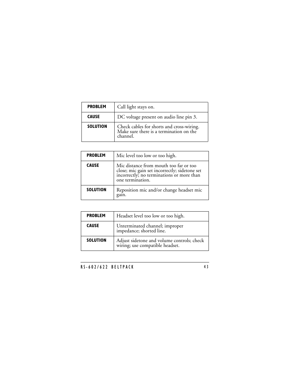 Clear-Com RS-602 (No longer available) User Manual | Page 49 / 56