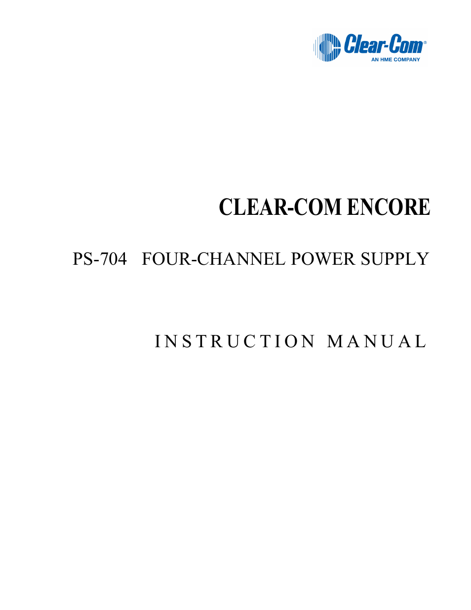 Clear-Com PS-704 User Manual | 34 pages