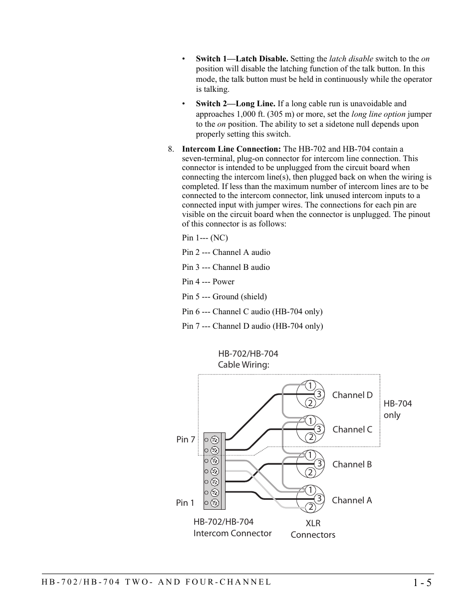 Clear-Com HB-704 User Manual | Page 11 / 24