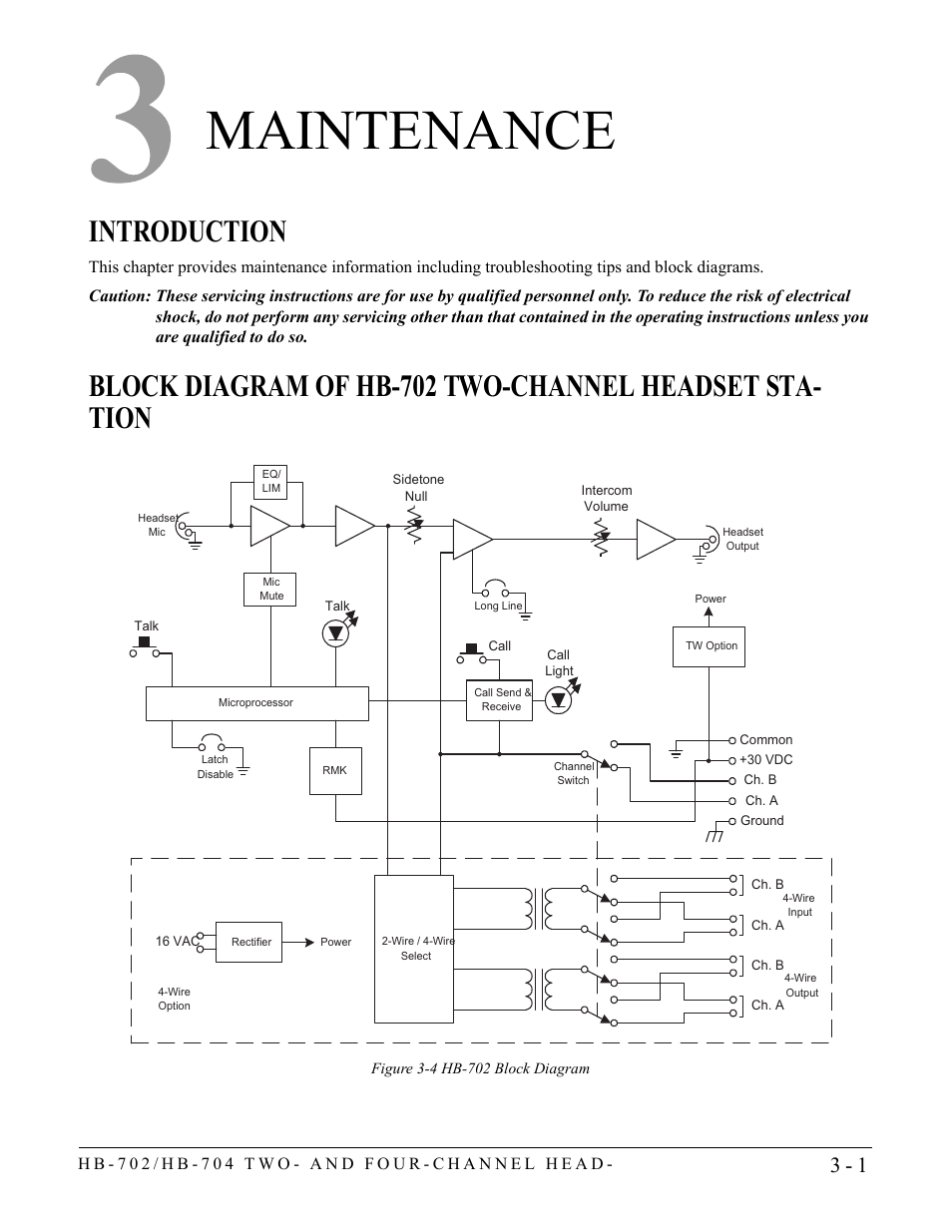 Maintenance, Introduction, Maintenance -1 | Clear-Com HB-704 User Manual | Page 15 / 24