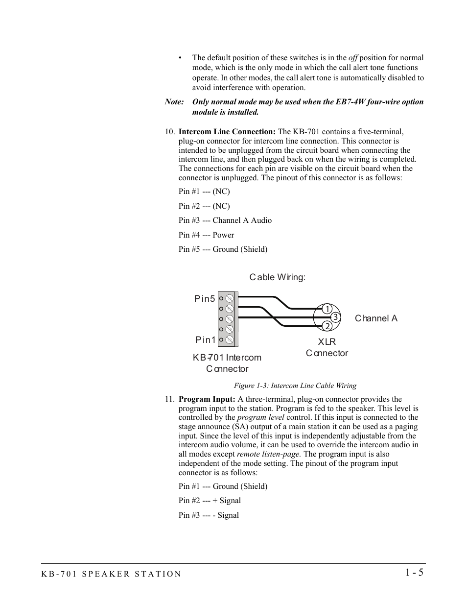 Clear-Com KB-701 User Manual | Page 11 / 24